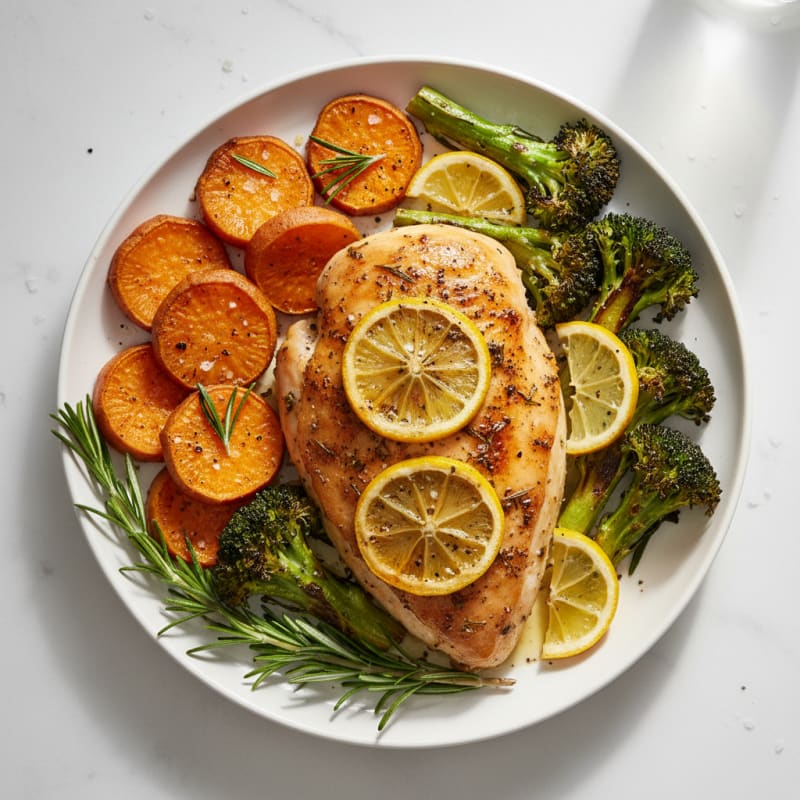 Golden Lemon Herb Roasted Chicken