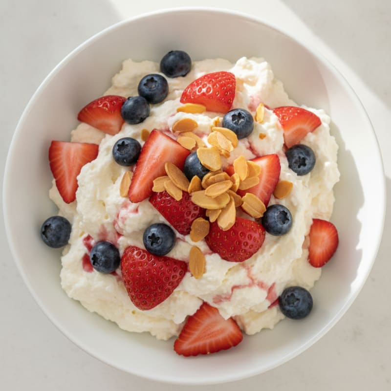 Greek Yogurt Protein Mousse with Fresh Berries