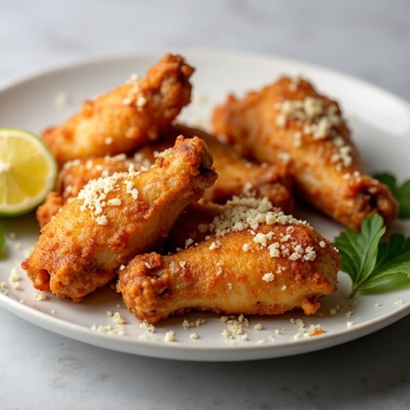 Crispy Baked Garlic-Parmesan Chicken Wings
