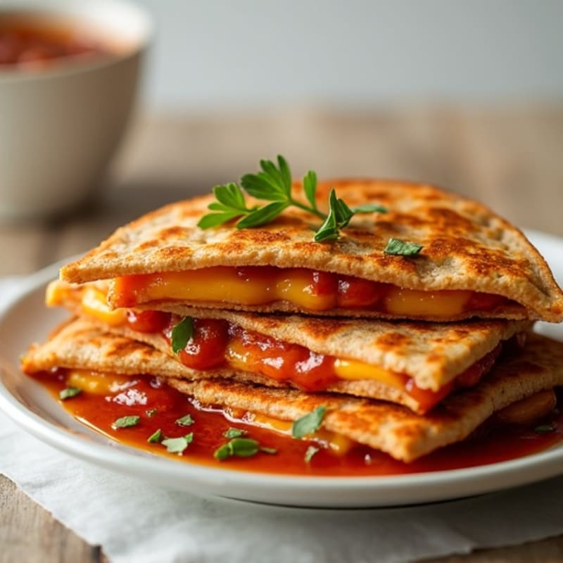 Crispy Whole Wheat BBQ Chicken Quesadilla