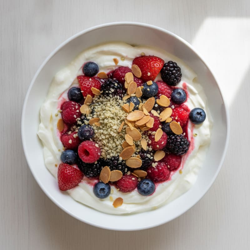 Creamy Greek Yogurt Protein Bowl with Mixed Berries
