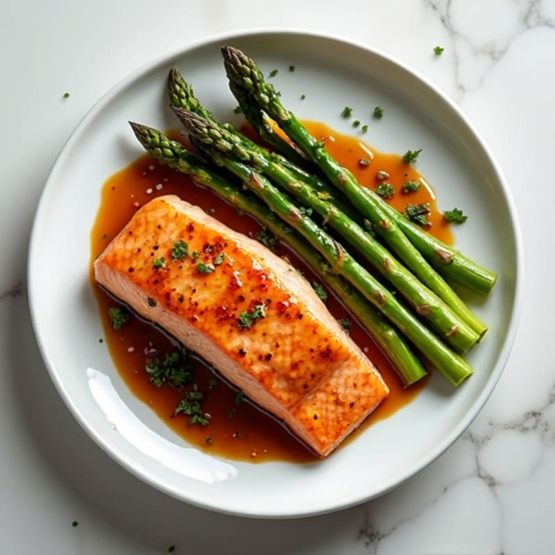Teriyaki Glazed Salmon with Roasted Asparagus