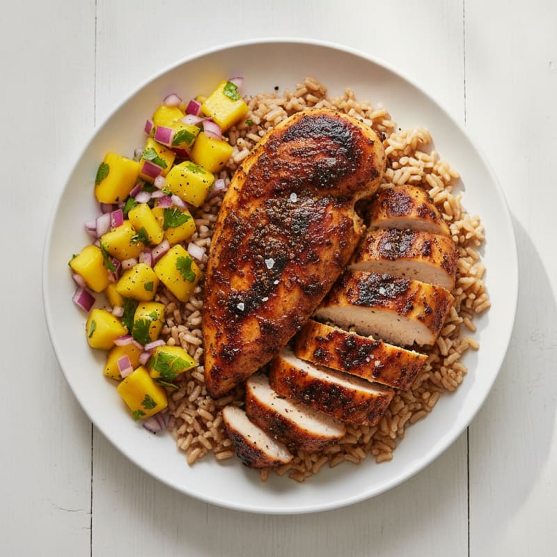 Jerk Chicken with Mango Salsa