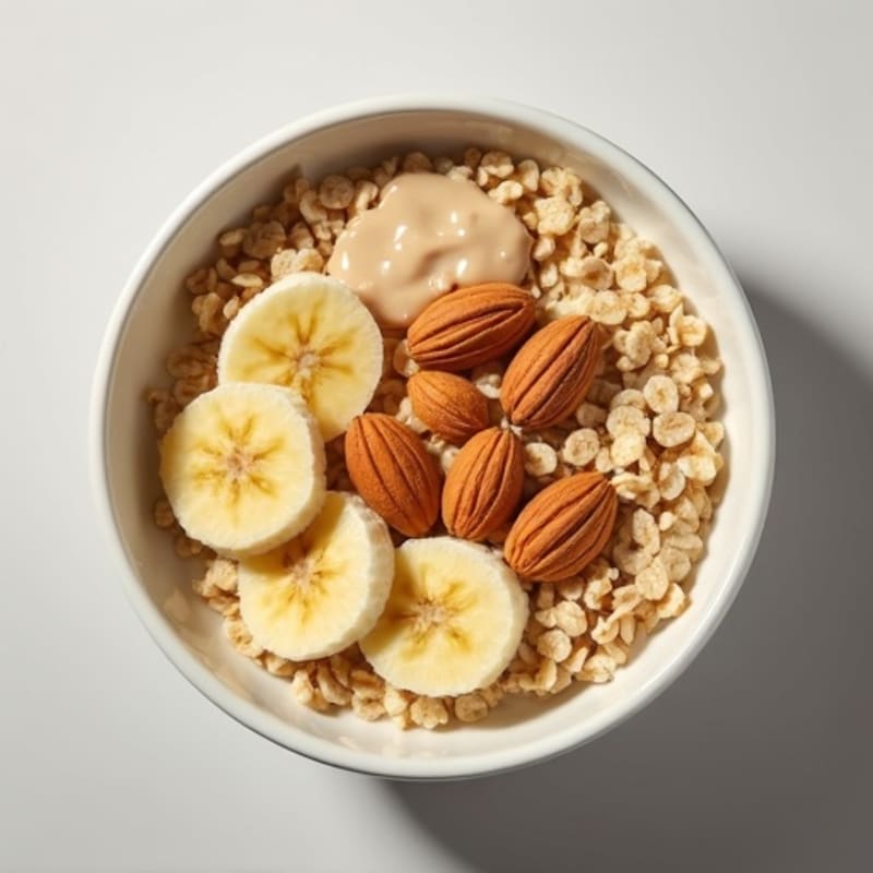 Power-Packed Banana Almond Protein Oats