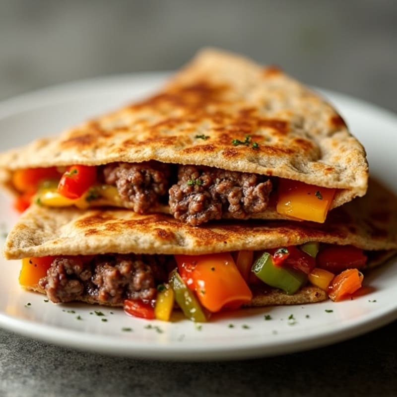 Grilled Steak and Bell Pepper Quesadillas