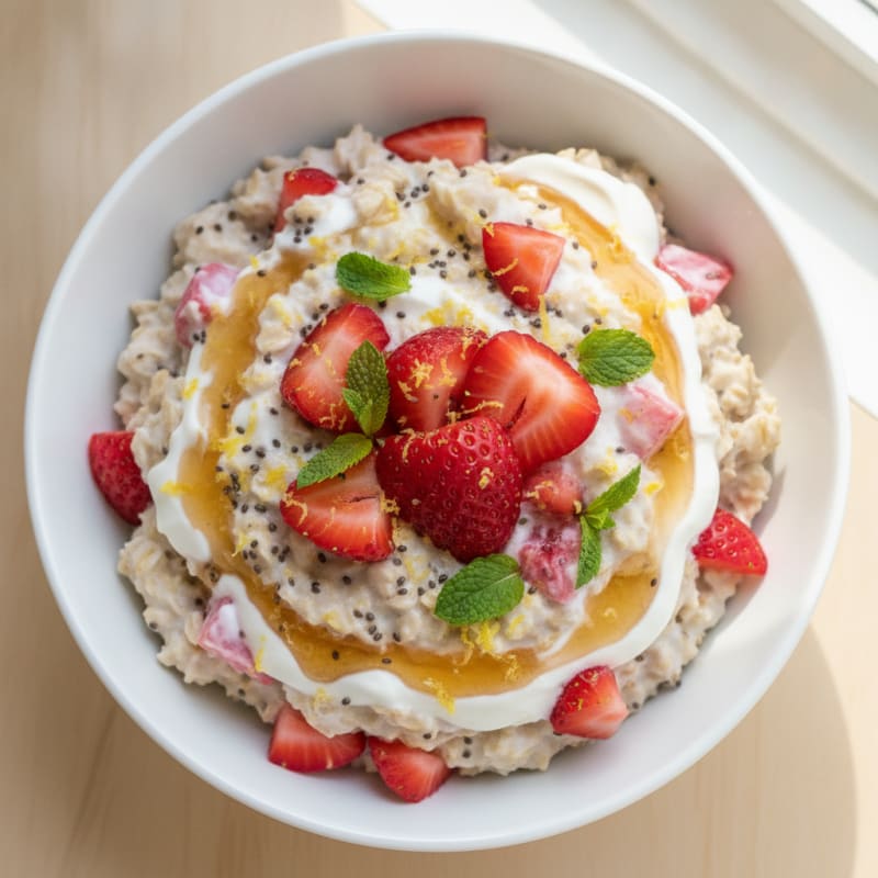 Strawberry Shortcake Overnight Oats