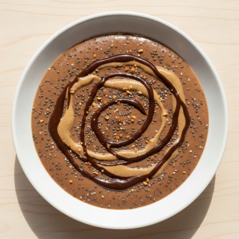 Silky Chocolate Protein Pudding with Chia Seeds