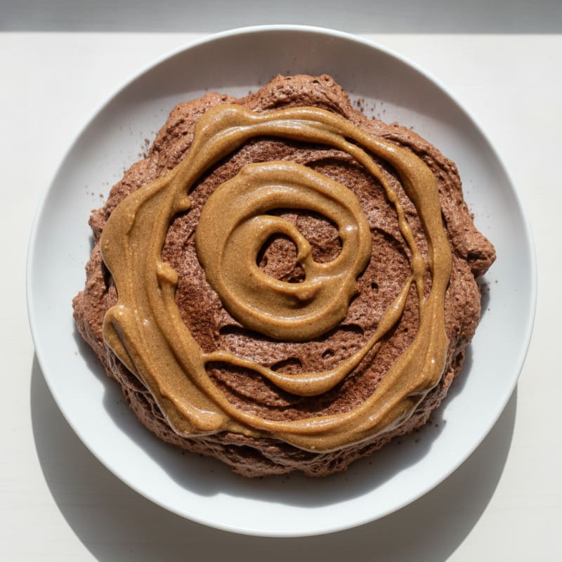Chocolate Protein Mousse with Almond Butter Swirl