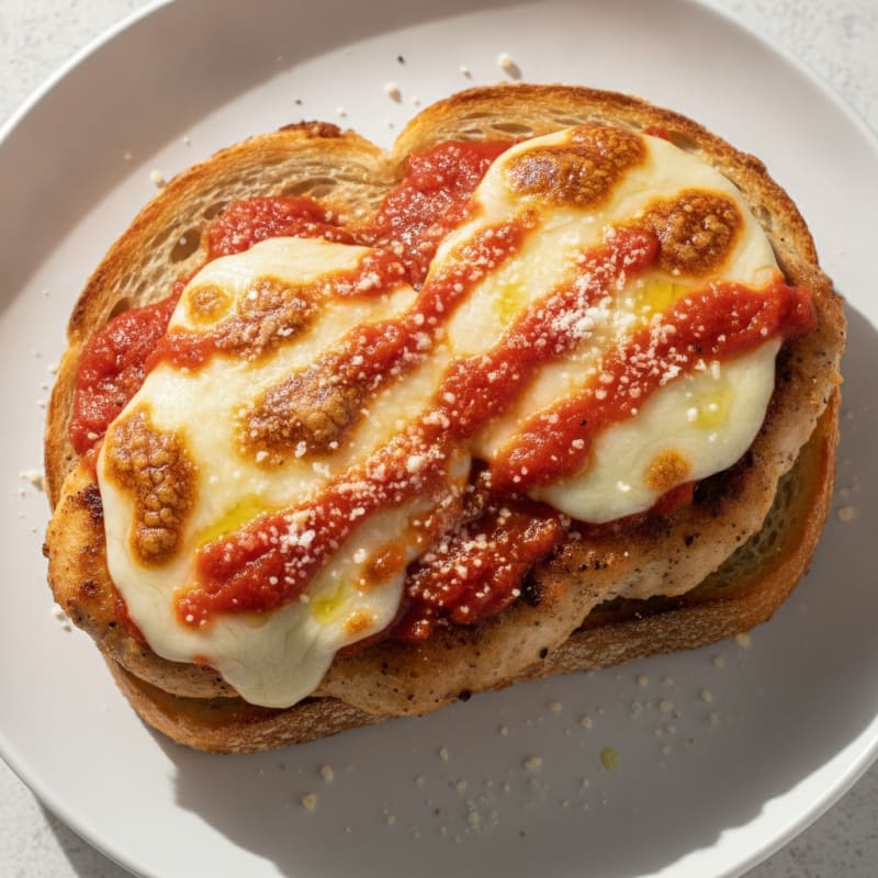 Chicken Parmesan Open-Faced Sandwich