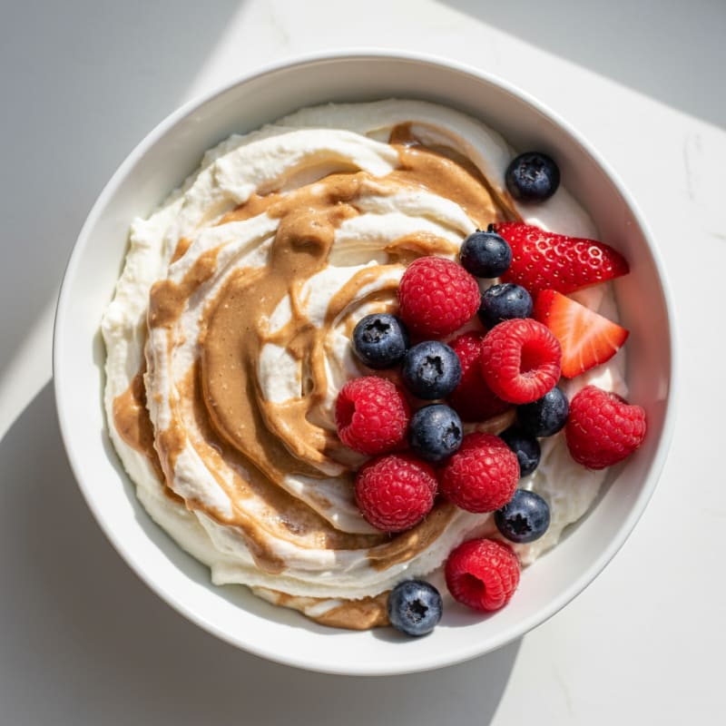 Silky Greek Yogurt Protein Mousse with Berries