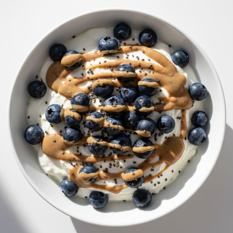 Greek Yogurt Protein Bowl with Berries and Almond Butter