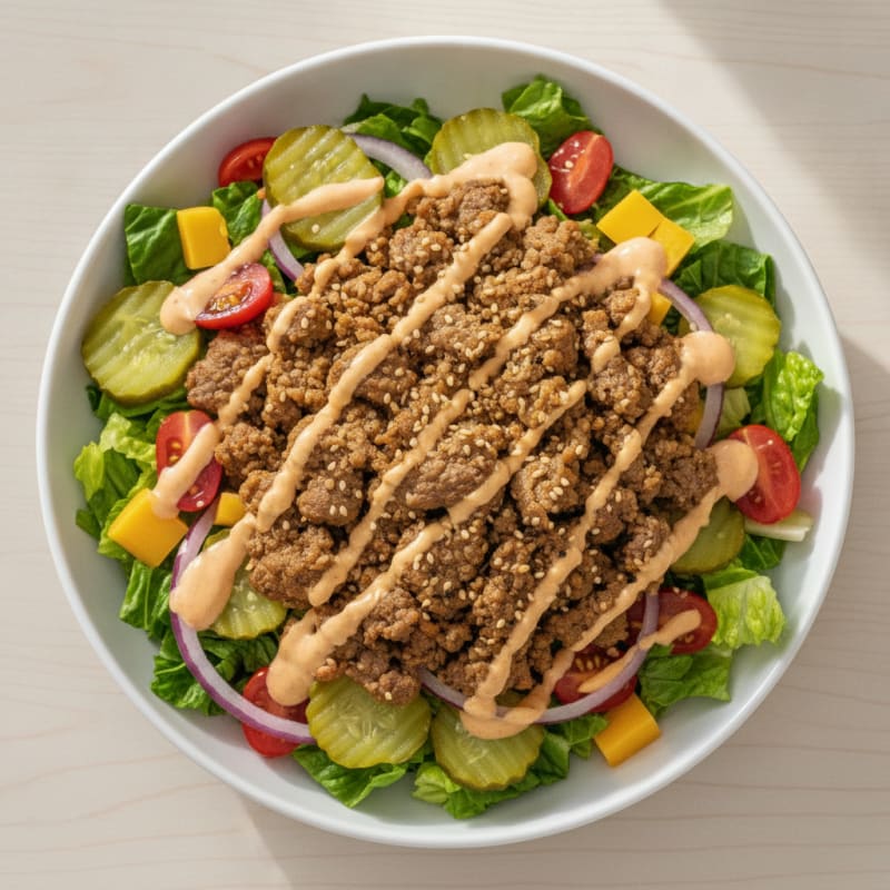 Big Mac Inspired Protein Bowl