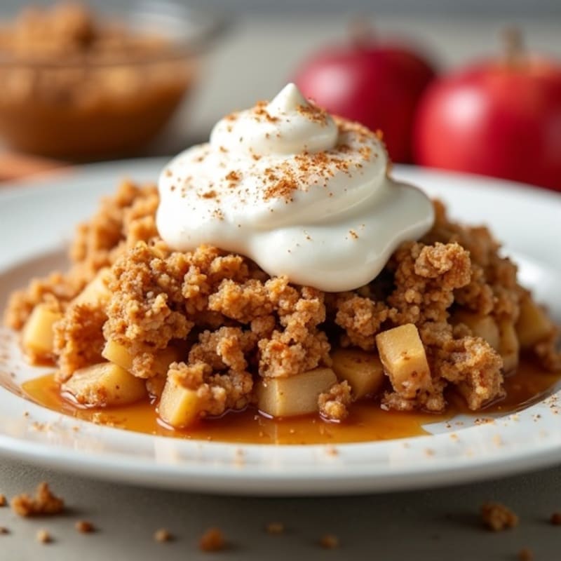Cinnamon-Spiced Apple Oat Crumble with Greek Yogurt