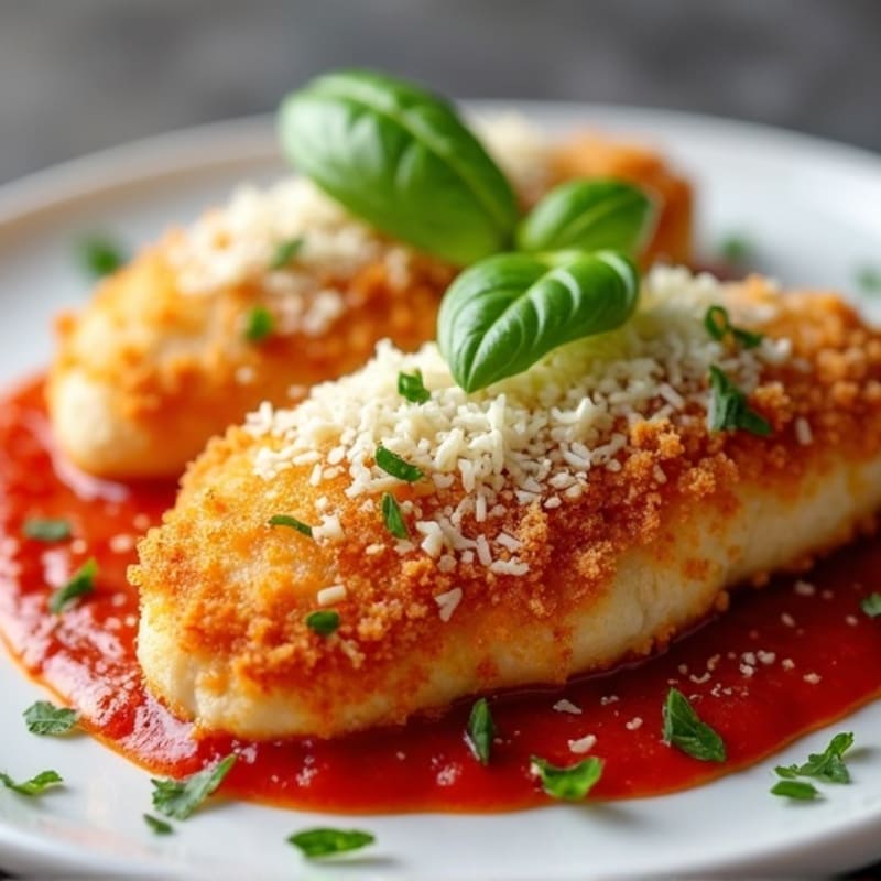 Crispy Baked Chicken Parmesan with Fresh Herbs