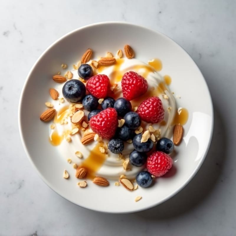 Silky Greek Yogurt Protein Pudding with Mixed Berries