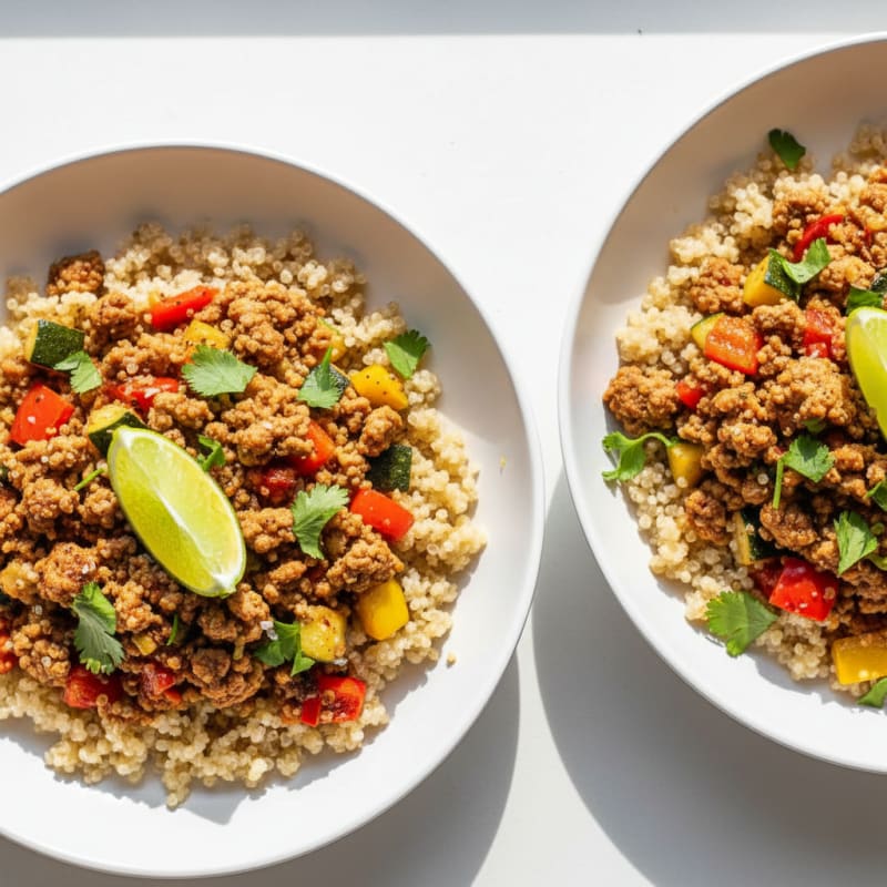 Zesty Ground Turkey and Quinoa Bowls