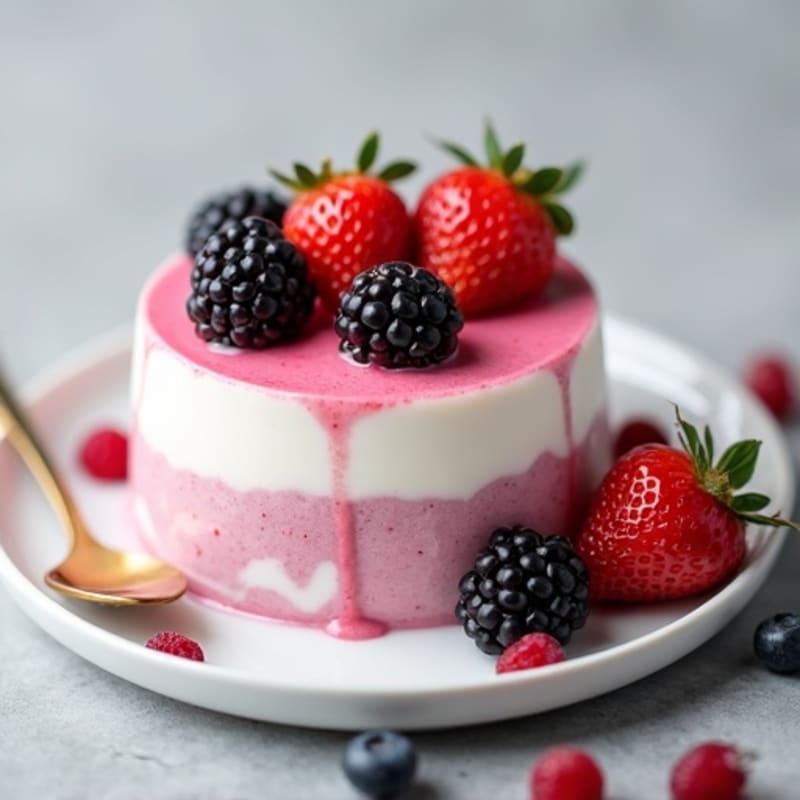 Silky Greek Yogurt Protein Mousse with Berries