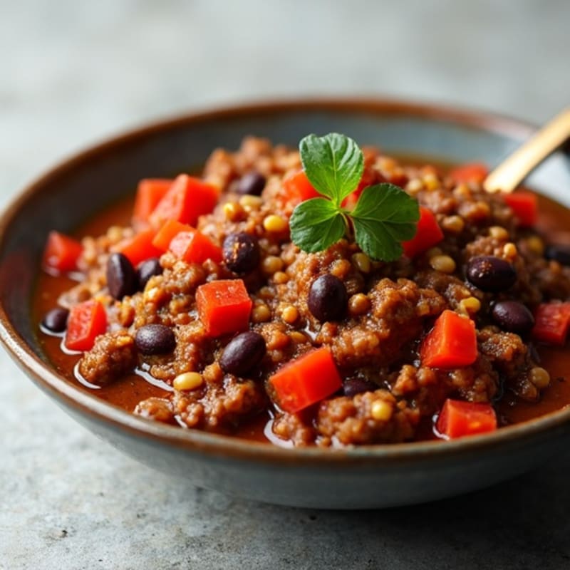 Hearty Black Bean and Ground Beef Chili
