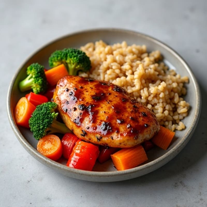 Sticky Teriyaki Chicken with Roasted Vegetables