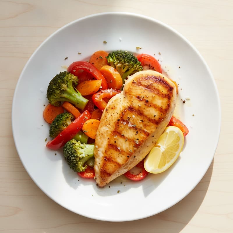 Pan-Seared Chicken with Roasted Vegetables