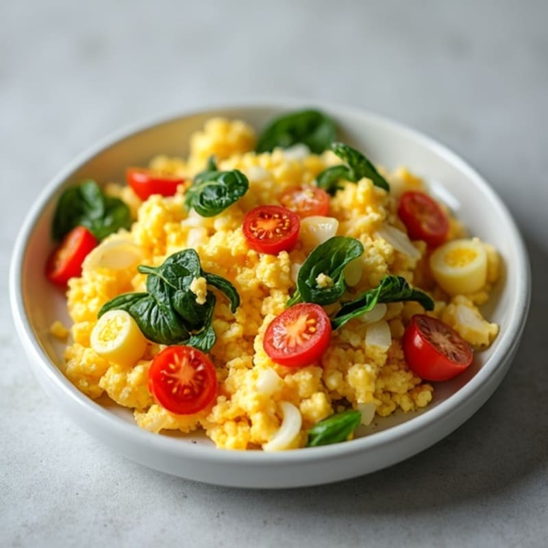 Fluffy Veggie-Loaded Scrambled Eggs
