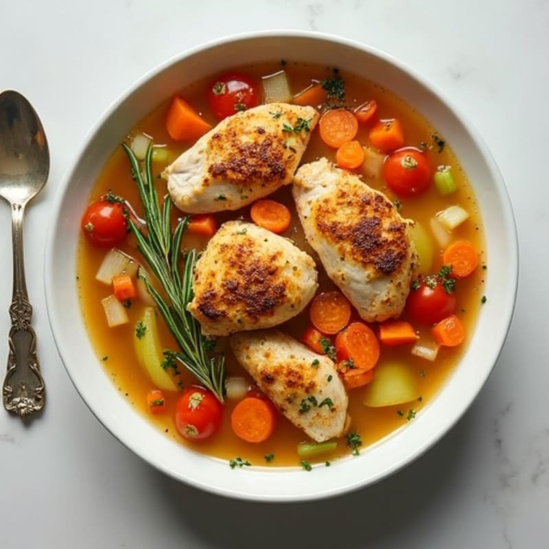 Herb-Roasted Chicken and Vegetable Soup