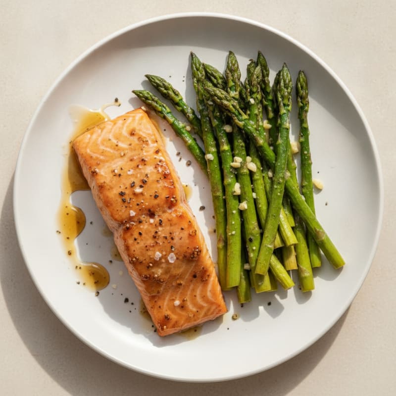 Honey-Glazed Salmon with Roasted Asparagus
