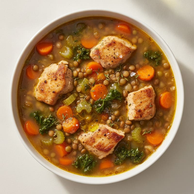 Hearty Lentil Soup with Garden Vegetables