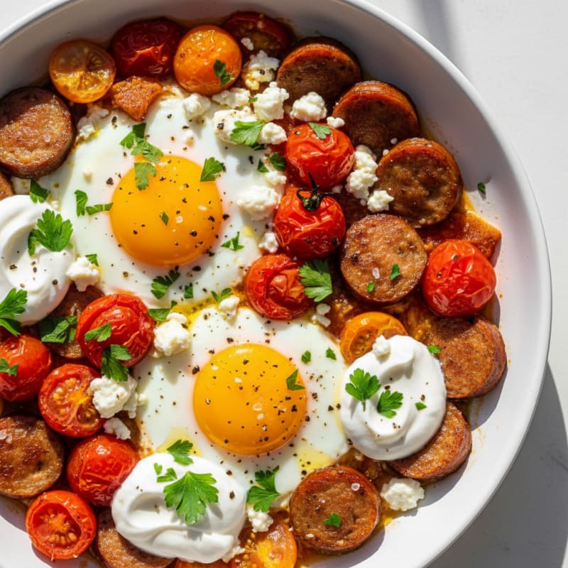 Baked Eggs with Roasted Tomatoes