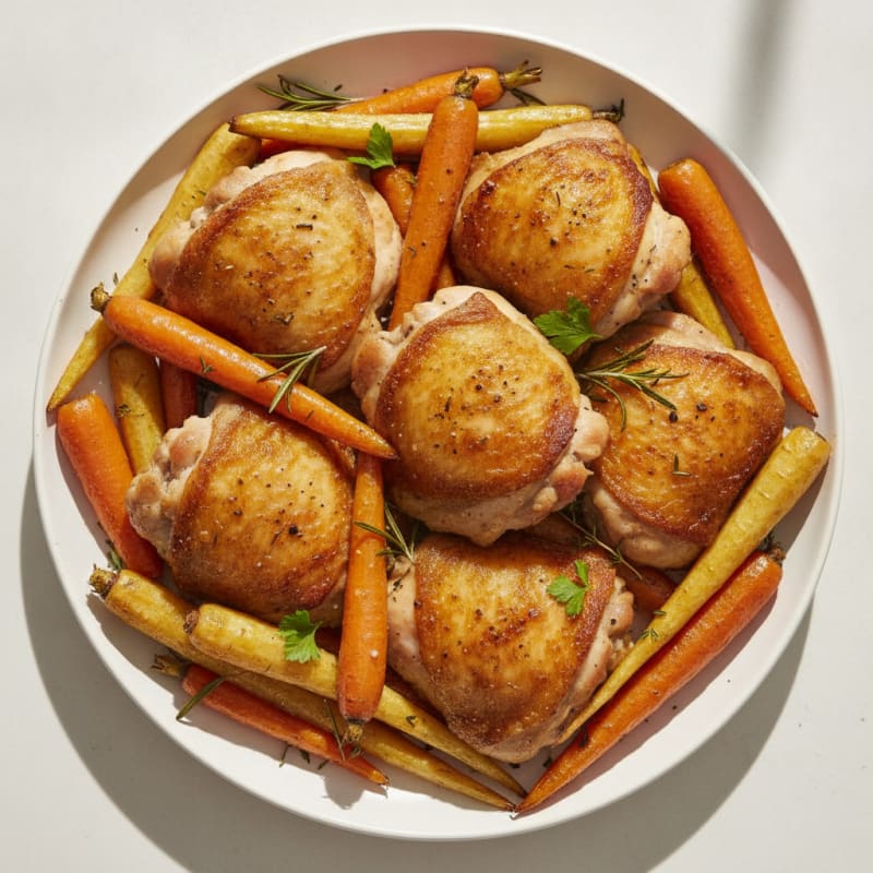 Herb-Roasted Chicken Thighs with Root Vegetables