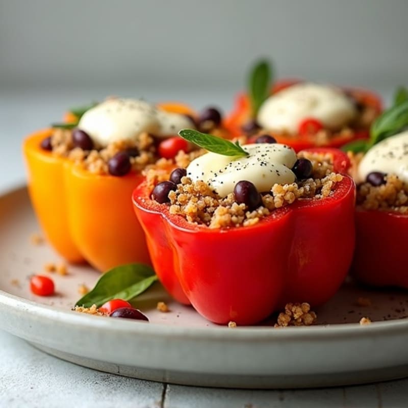 Lean Ground Turkey Stuffed Bell Peppers