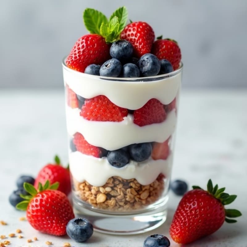 Creamy Greek Yogurt Parfait with Protein Granola and Berries