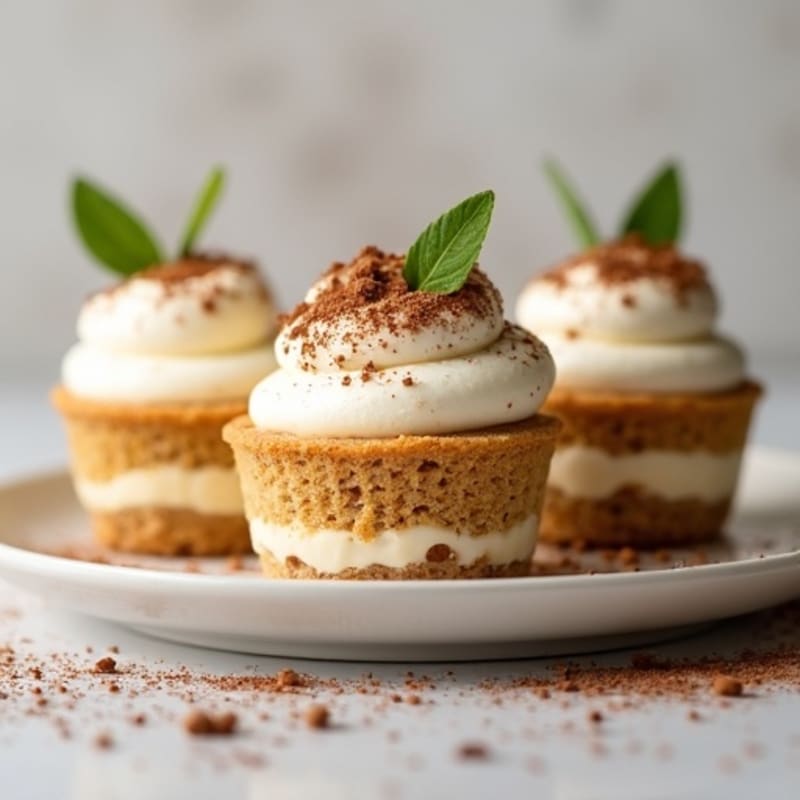 Protein-Packed Vanilla Almond Tiramisu Cups
