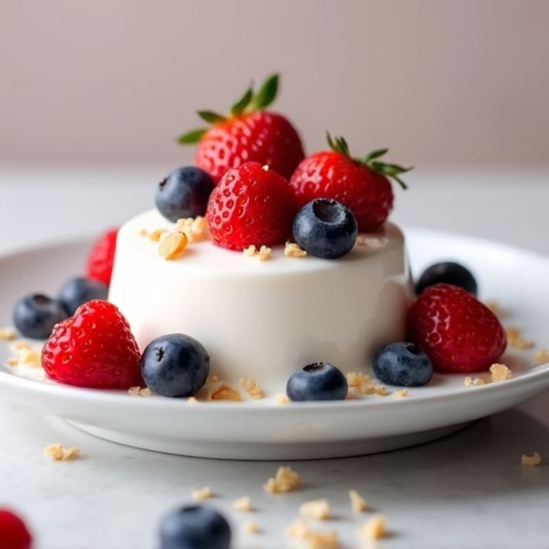 Silky Greek Yogurt Protein Mousse with Berries