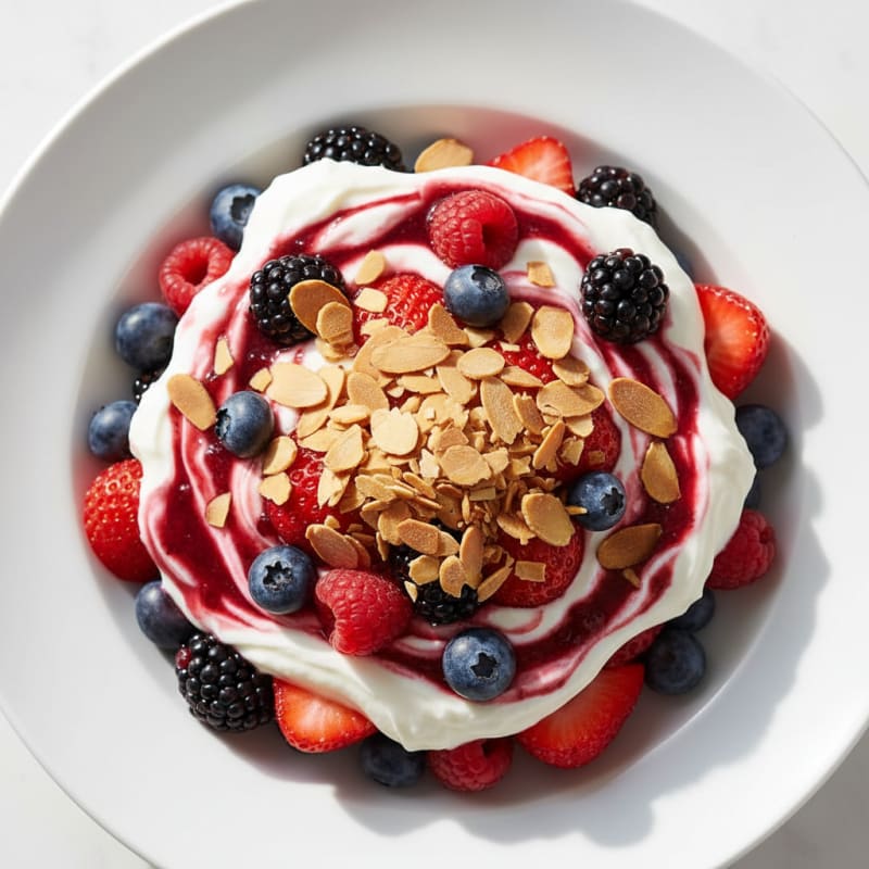 Creamy Greek Yogurt Protein Parfait with Mixed Berries