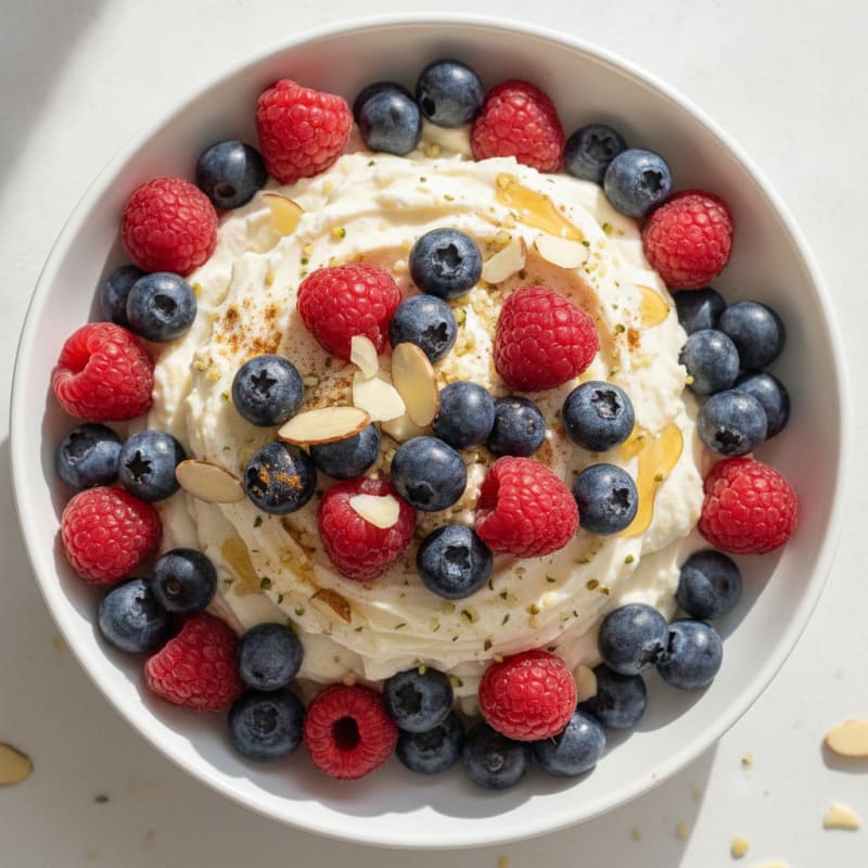 Whipped Cottage Cheese with Berries