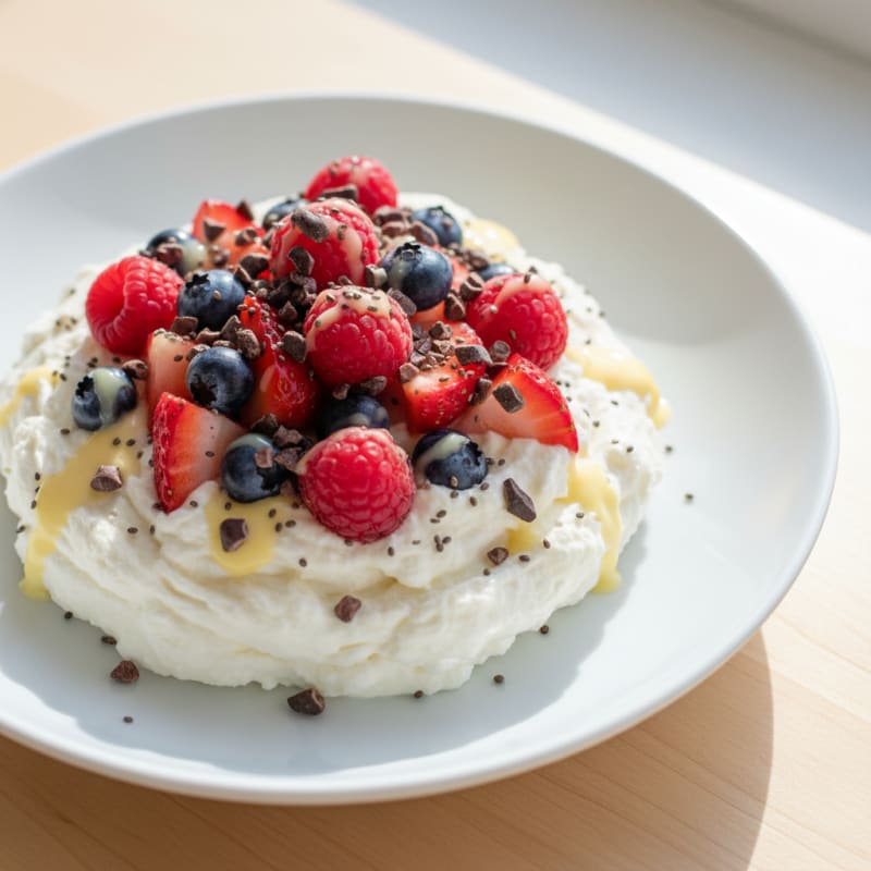 Creamy Greek Yogurt Protein Mousse with Fresh Berries