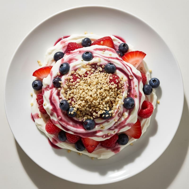 Greek Yogurt Protein Parfait with Mixed Berries