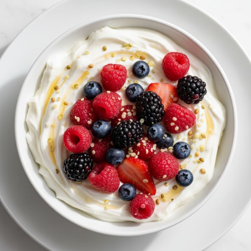 Creamy Greek Yogurt Protein Bowl with Mixed Berries