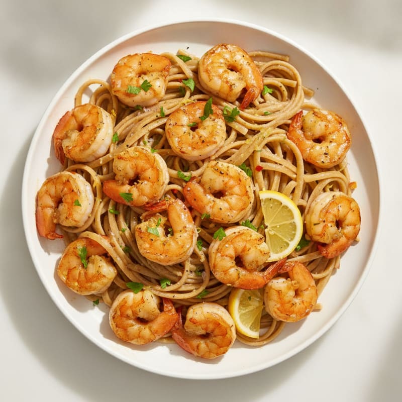 Garlic Butter Shrimp Scampi with Linguine