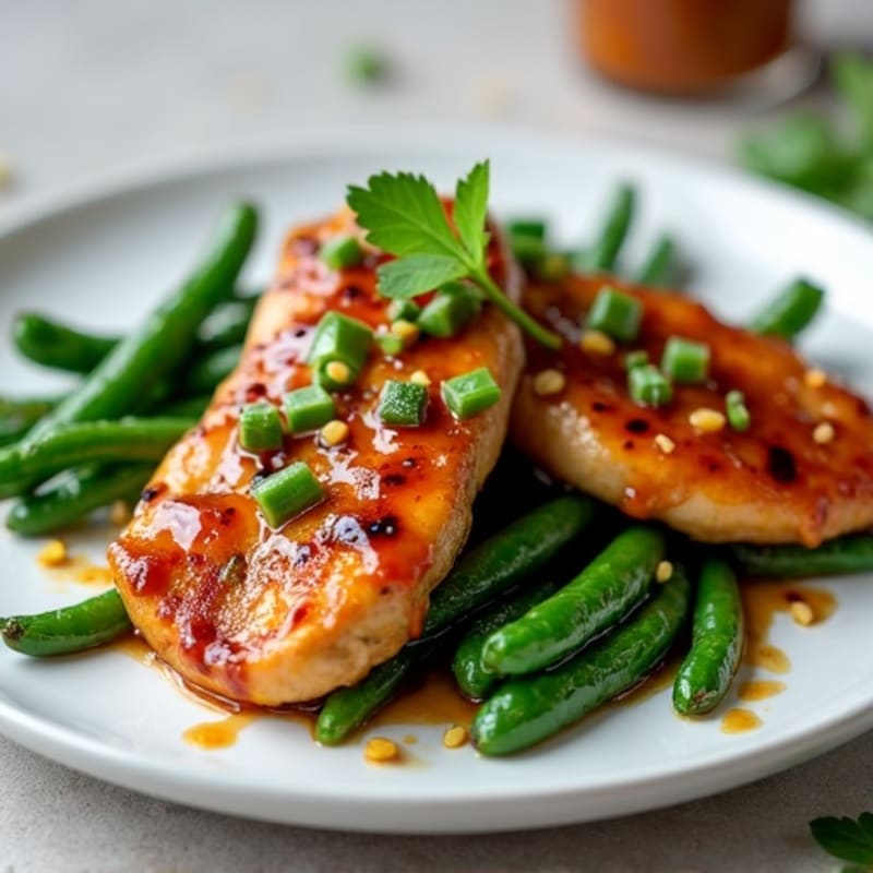 Sticky Teriyaki Chicken with Roasted Green Beans