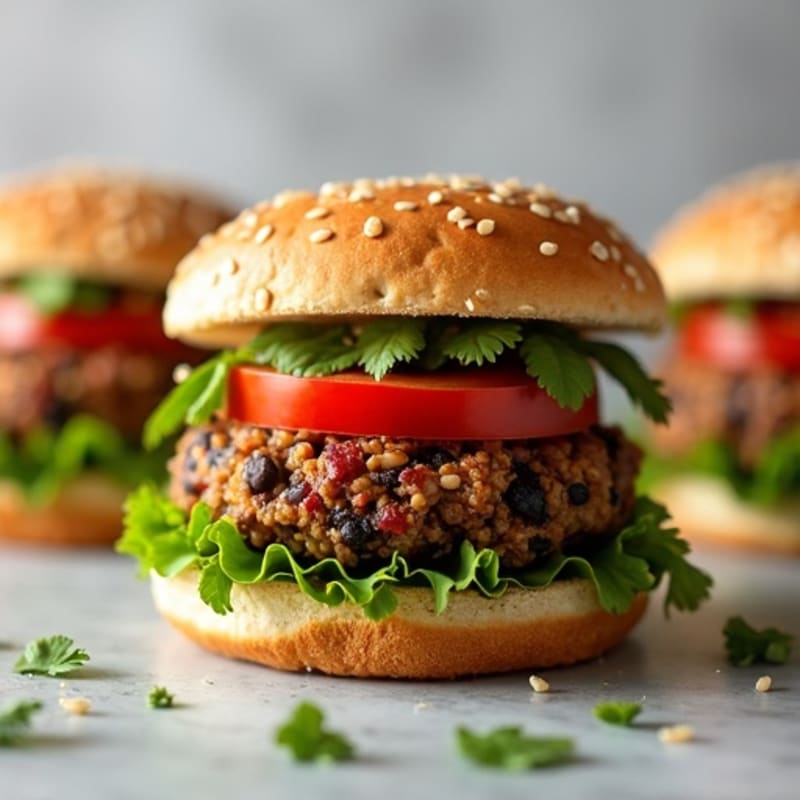 Smoky Chipotle Black Bean Quinoa Burgers