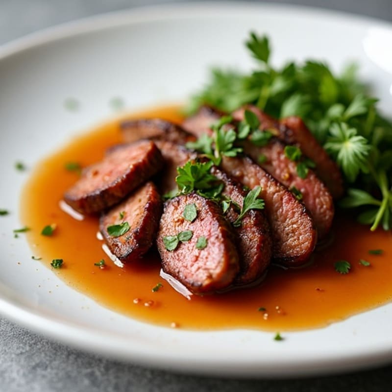 Sweet and Savory Garlic Ginger Pan-Seared Beef