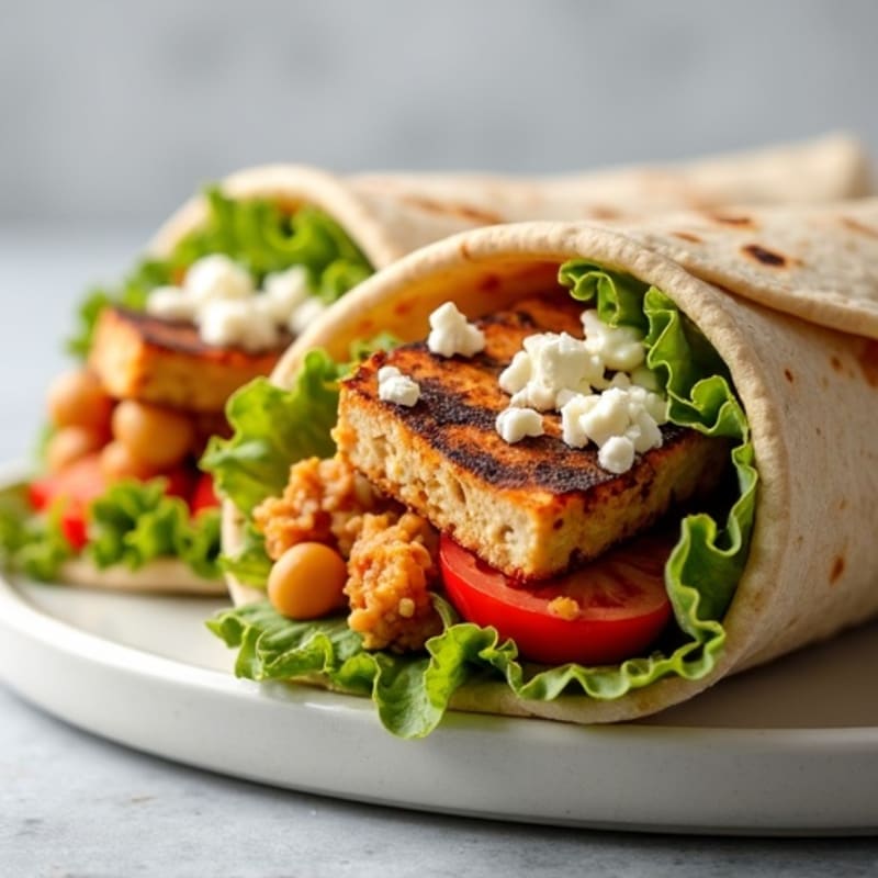 Crunchy Mediterranean Veggie Hummus Wrap
