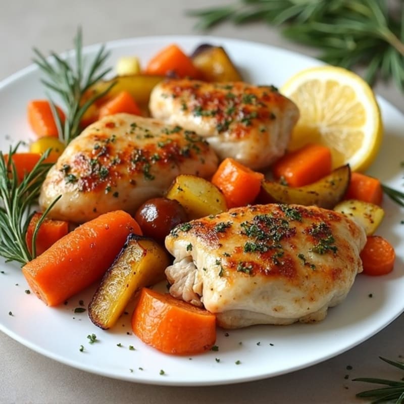 Sheet Pan Lemon Herb Chicken and Roasted Root Vegetables