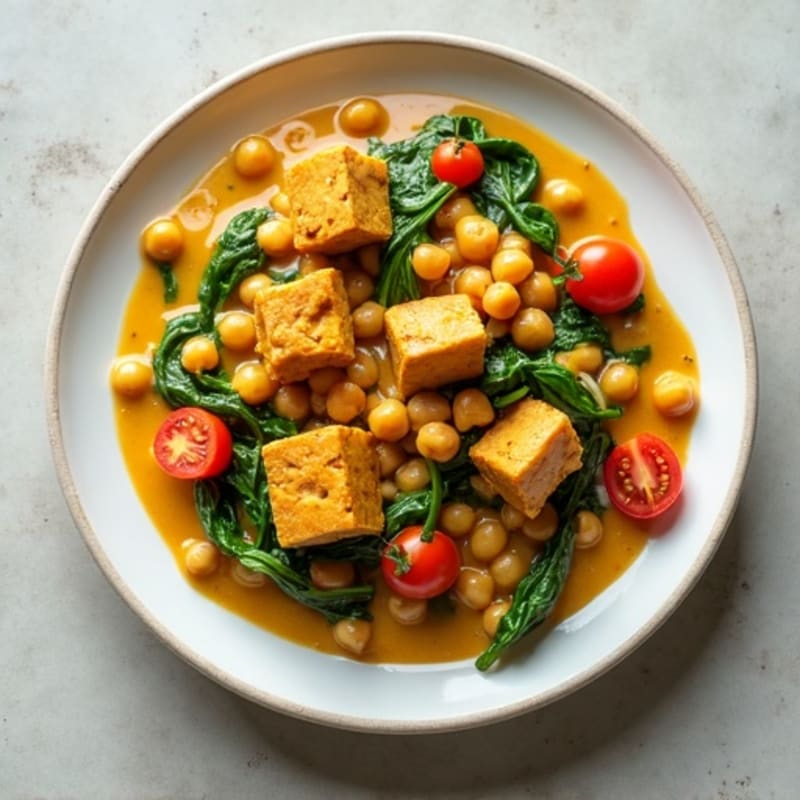 Creamy Coconut Chickpea and Spinach Curry