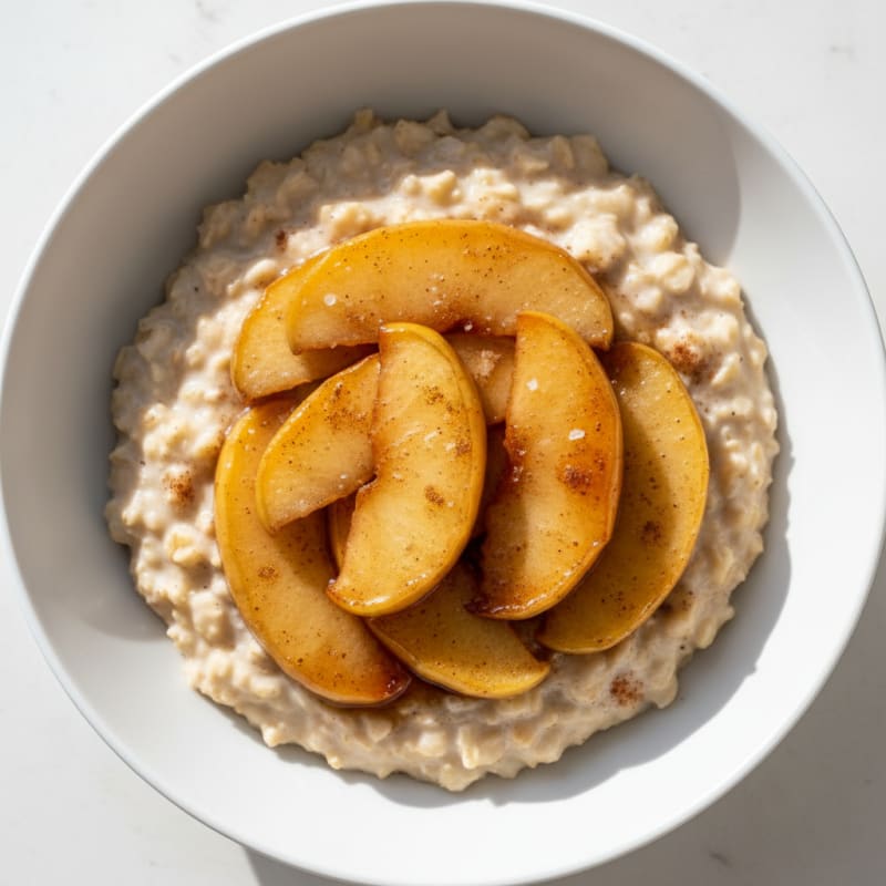 Golden Caramelized Apple Cinnamon Oatmeal