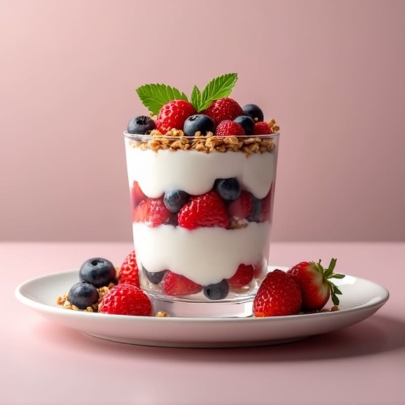 Crunchy Greek Yogurt Berry Parfait