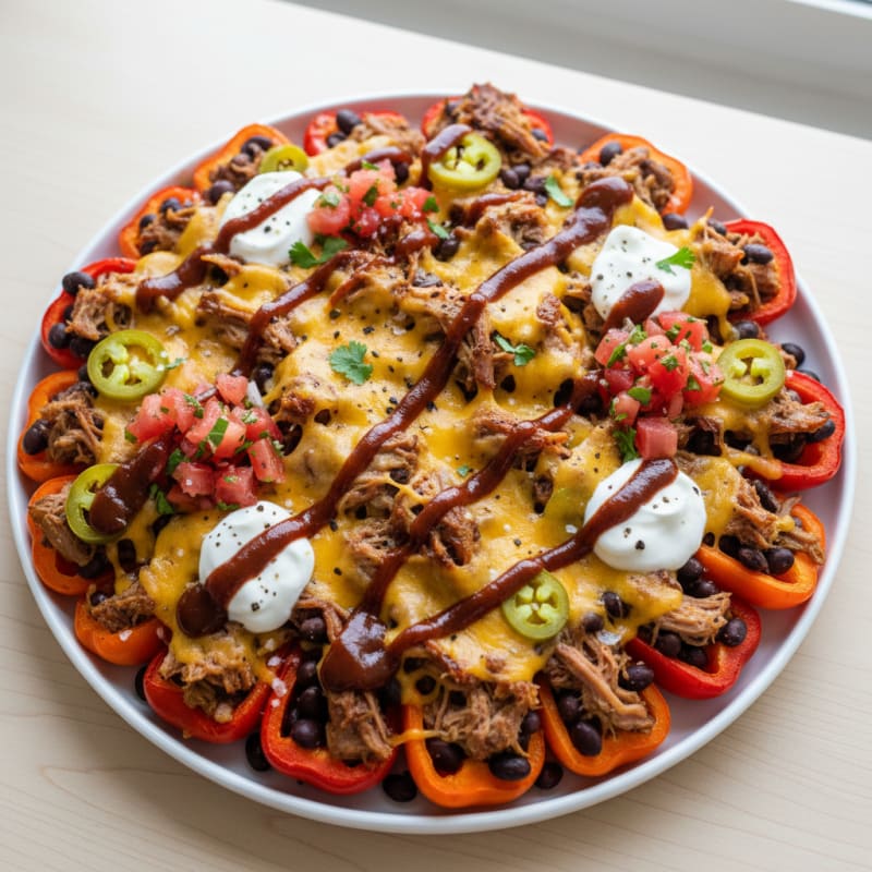 BBQ Pulled Pork Nacho Platter