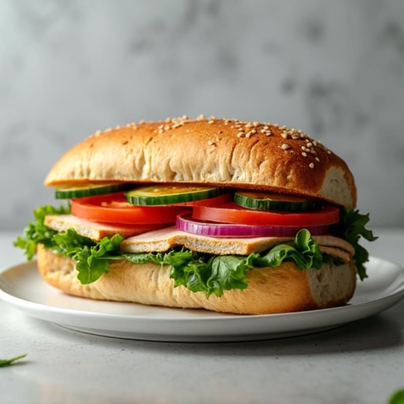 Lean Turkey Italian Sub with Fresh Mediterranean Vegetables